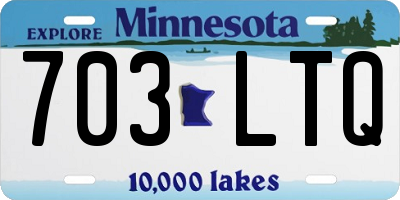 MN license plate 703LTQ