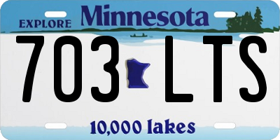 MN license plate 703LTS