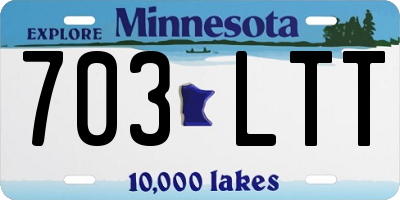 MN license plate 703LTT