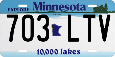 MN license plate 703LTV