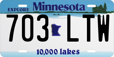 MN license plate 703LTW