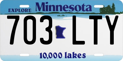 MN license plate 703LTY