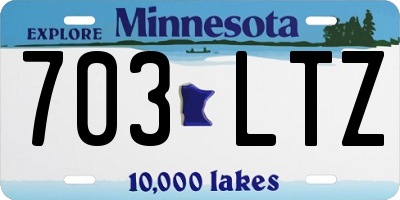 MN license plate 703LTZ
