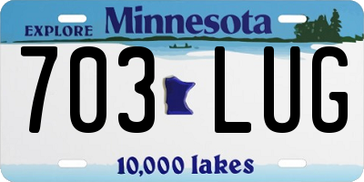 MN license plate 703LUG