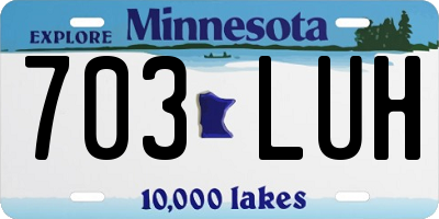 MN license plate 703LUH