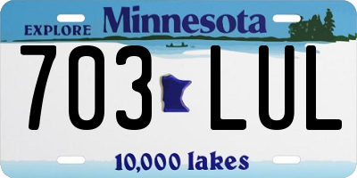 MN license plate 703LUL