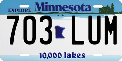 MN license plate 703LUM