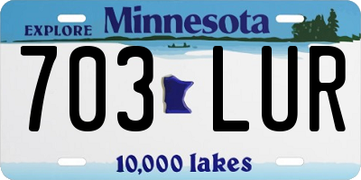 MN license plate 703LUR