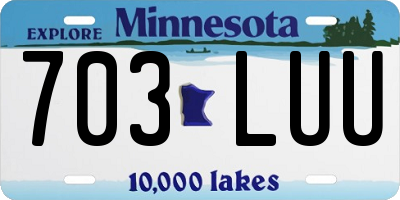 MN license plate 703LUU
