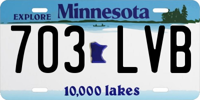 MN license plate 703LVB