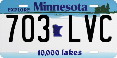 MN license plate 703LVC