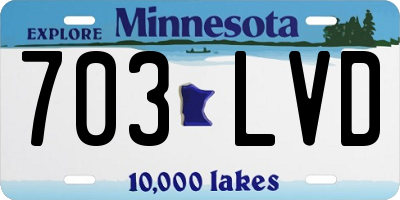 MN license plate 703LVD