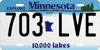 MN license plate 703LVE