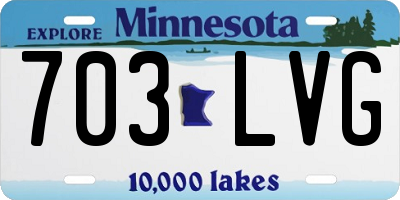 MN license plate 703LVG