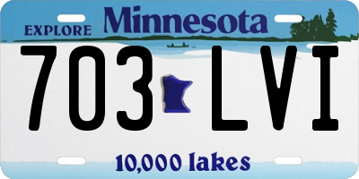 MN license plate 703LVI