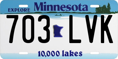 MN license plate 703LVK