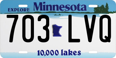 MN license plate 703LVQ