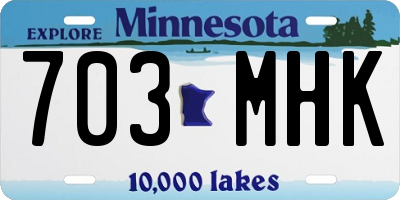 MN license plate 703MHK