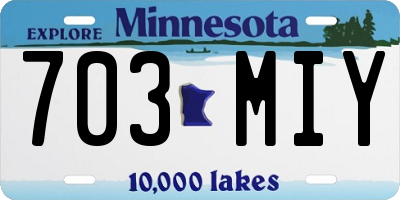 MN license plate 703MIY