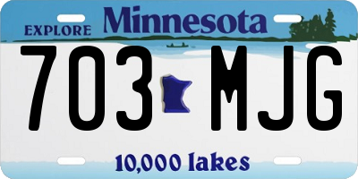 MN license plate 703MJG