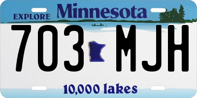 MN license plate 703MJH