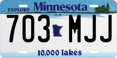 MN license plate 703MJJ