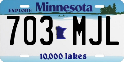 MN license plate 703MJL