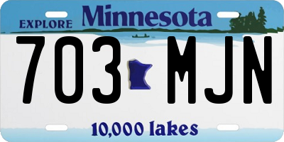MN license plate 703MJN