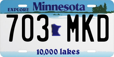 MN license plate 703MKD