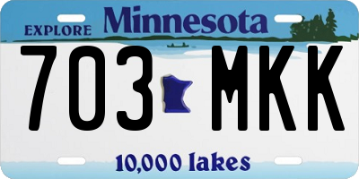MN license plate 703MKK
