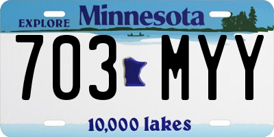 MN license plate 703MYY