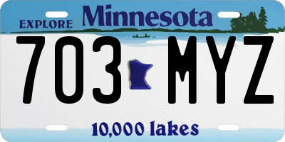 MN license plate 703MYZ