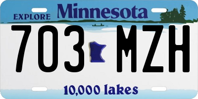 MN license plate 703MZH