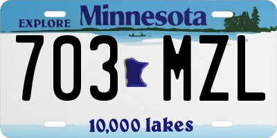 MN license plate 703MZL