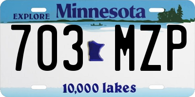 MN license plate 703MZP