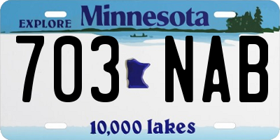 MN license plate 703NAB
