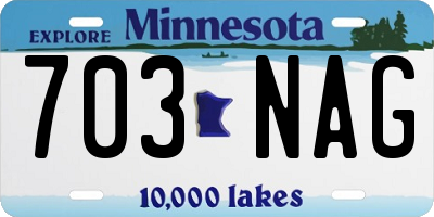 MN license plate 703NAG