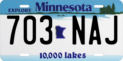 MN license plate 703NAJ
