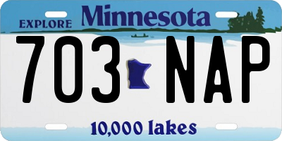 MN license plate 703NAP