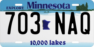 MN license plate 703NAQ
