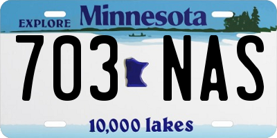 MN license plate 703NAS