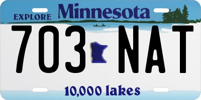 MN license plate 703NAT