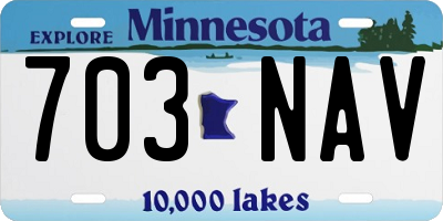 MN license plate 703NAV