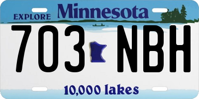 MN license plate 703NBH