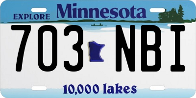 MN license plate 703NBI