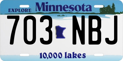 MN license plate 703NBJ