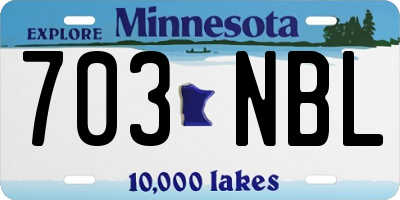 MN license plate 703NBL