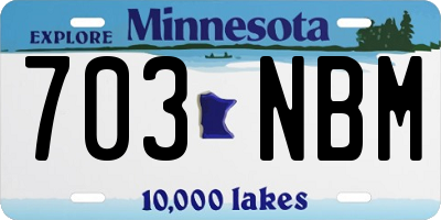 MN license plate 703NBM