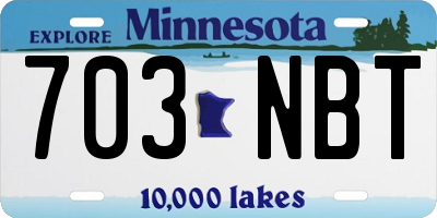 MN license plate 703NBT