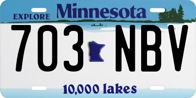 MN license plate 703NBV